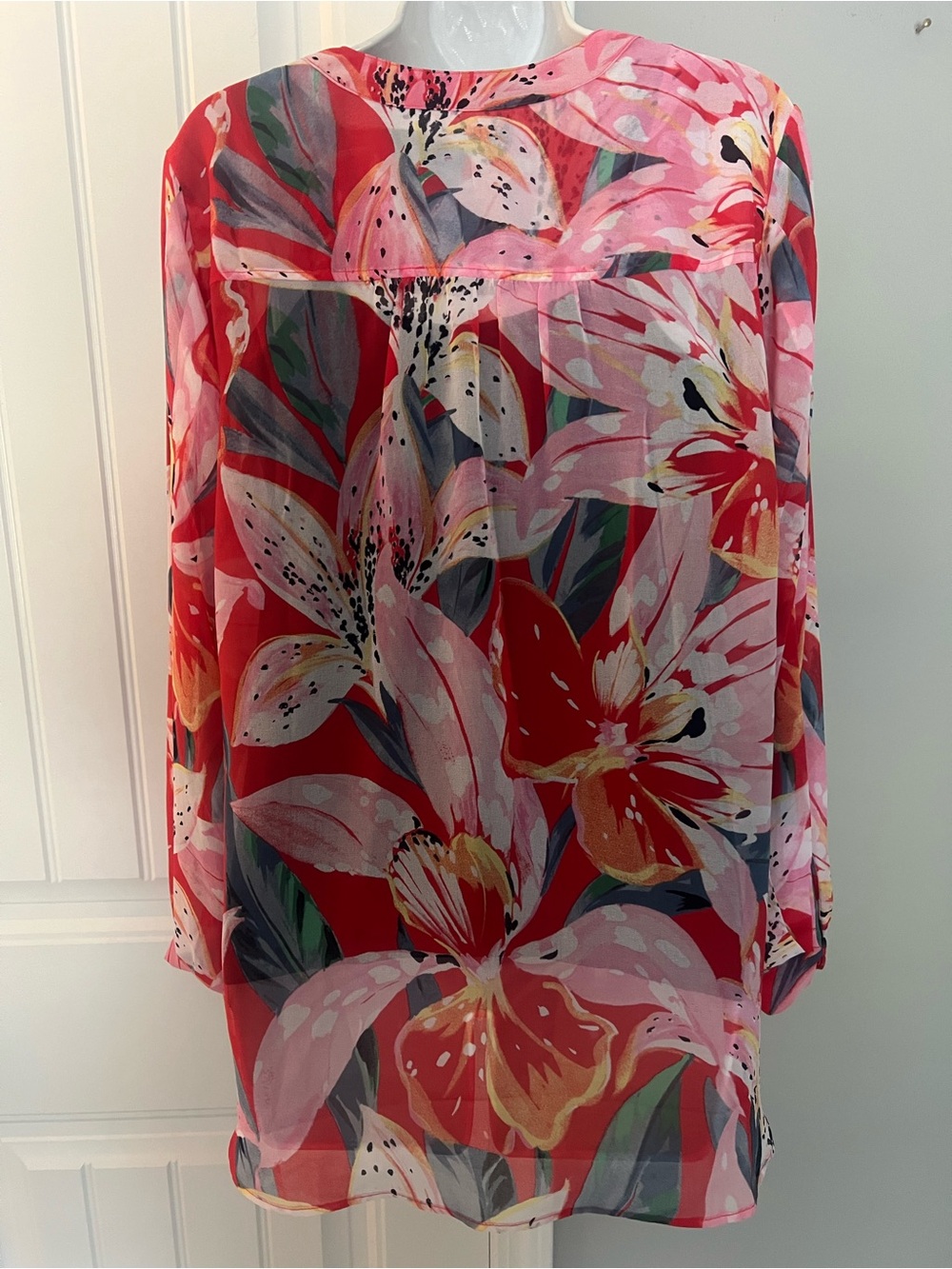 NWOT CHICOS DREAMY LILY TOP BLOUSE SZ 2/12/LG MSRP $99 - Picture 9 of 12